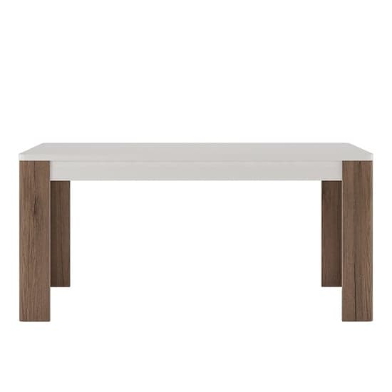 Tortola Wooden Dining Table In Oak And White_2