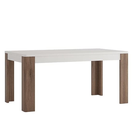 Tortola Wooden Dining Table In Oak And White_1