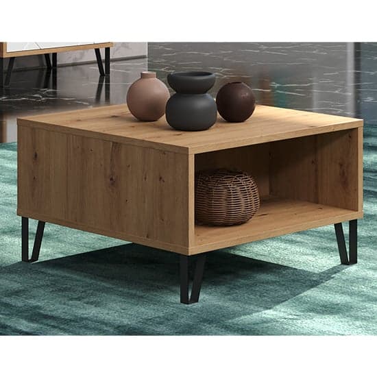Touch Wooden Coffee Table In Matt White And Artisan Oak_1