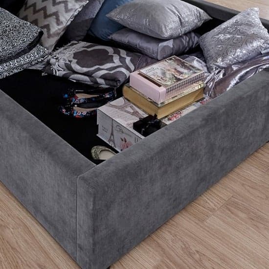 Dorking Fabric Ottoman Storage Double Size Bed In Grey_4
