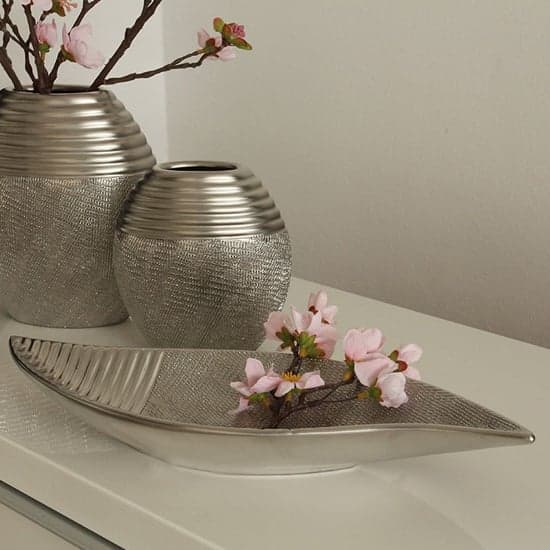 Trace Ceramic Decorative Bowl In Antique Silver_2