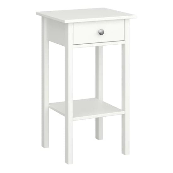 Trams Wooden Bedside Cabinet With 1 Drawer In Off White_1