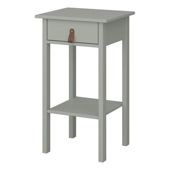 Trams Wooden Bedside Cabinet Tall With 1 Drawer In Olive_2