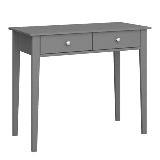 Trams Wooden Laptop Desk With 2 Drawers In Grey_1