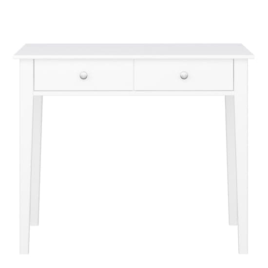 Trams Wooden Laptop Desk With 2 Drawers In Off White_2