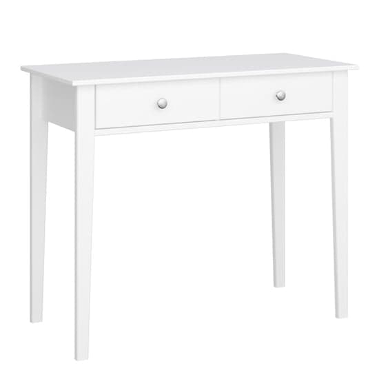 Trams Wooden Laptop Desk With 2 Drawers In Off White_1