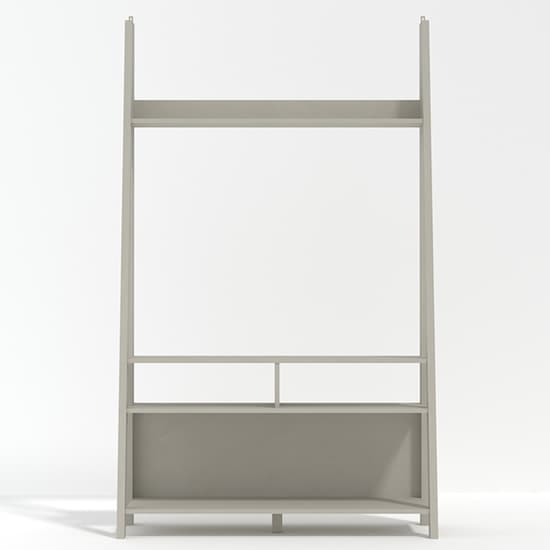 Travis Wooden Ladder TV Stand With 3 Shelves In Grey_3