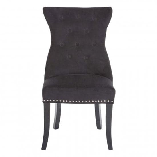 Trento Upholstered Black Velvet Dining Chairs In A Pair_2