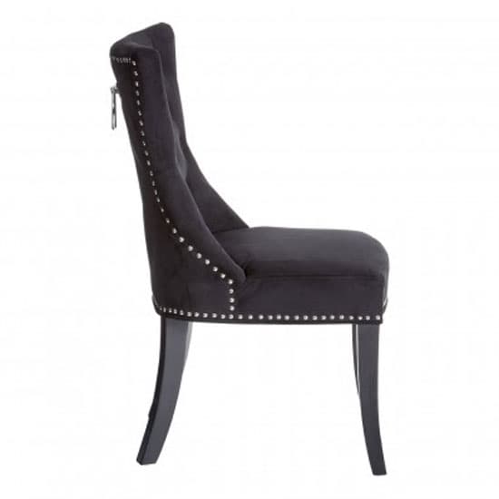 Trento Upholstered Black Velvet Dining Chairs In A Pair_3