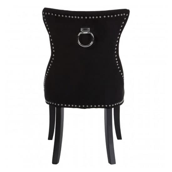 Trento Upholstered Black Velvet Dining Chairs In A Pair_4