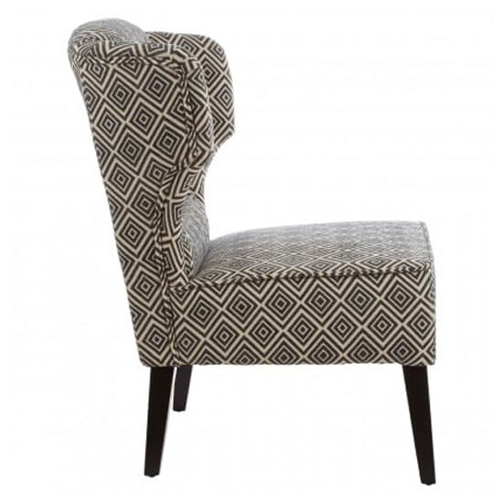 Trento Wing Back Fabric Accent Chair In Black And White_3