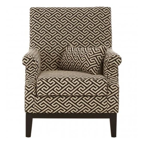 Trento Upholstered Fabric Armchair In Beige And Black_2