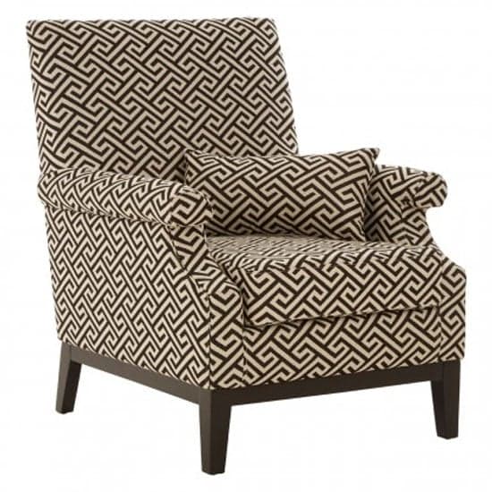 Trento Upholstered Fabric Armchair In Beige And Black_1
