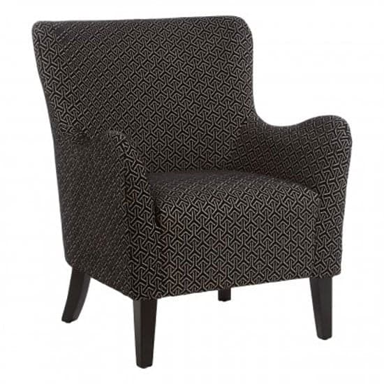 Trento Upholstered Fabric Armchair In Black_1