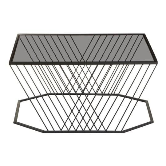 Ruchbah Grey Glass Top Coffee Table With Black Metal Frame_1