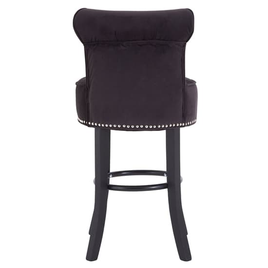 Trento Round Upholstered Black Fabric Bar Chairs In A Pair_5