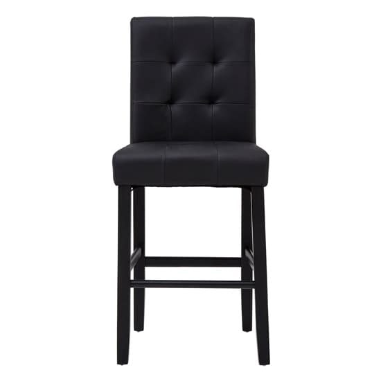 Trento Upholstered Faux Leather Bar Chair In Black Furniture in Fashion