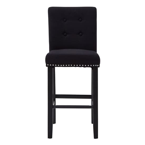 Trento Upholstered Lined Fabric Bar Chair In Black_2