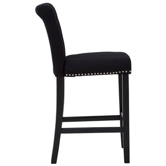 Trento Upholstered Lined Fabric Bar Chair In Black_3
