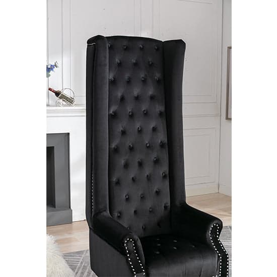 Trento Tall Upholstered Velvet Porter Chair In Black_11