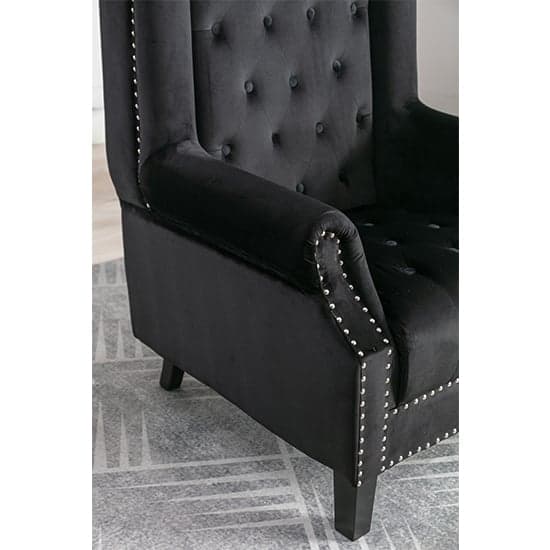 Trento Tall Upholstered Velvet Porter Chair In Black_15