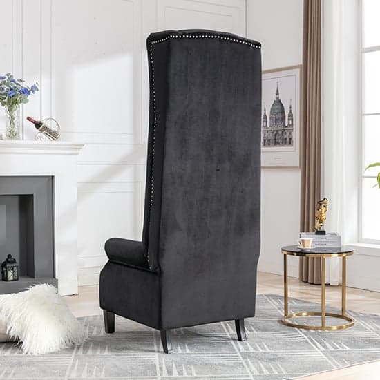 Trento Tall Upholstered Velvet Porter Chair In Black_4