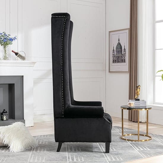 Trento Tall Upholstered Velvet Porter Chair In Black_3