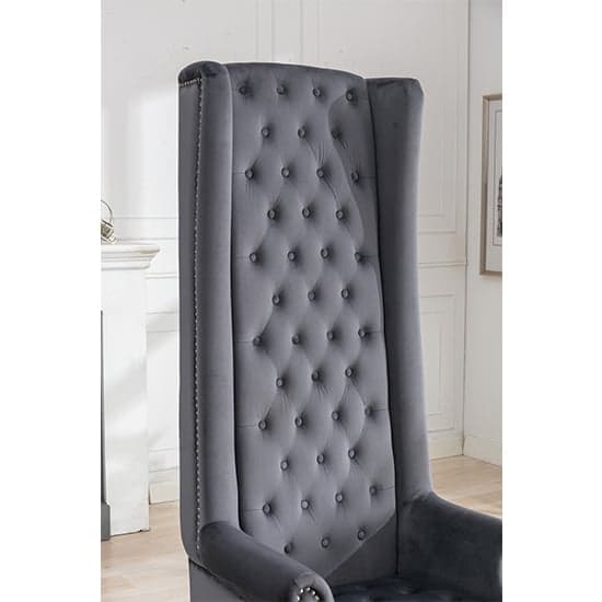Trento Tall Upholstered Velvet Porter Chair In Grey_11