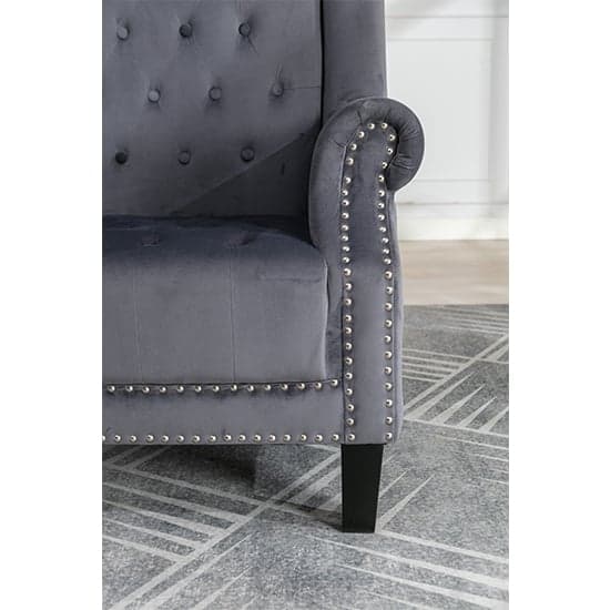 Trento Tall Upholstered Velvet Porter Chair In Grey_12