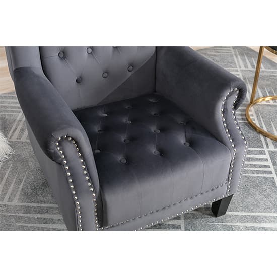 Trento Tall Upholstered Velvet Porter Chair In Grey_16