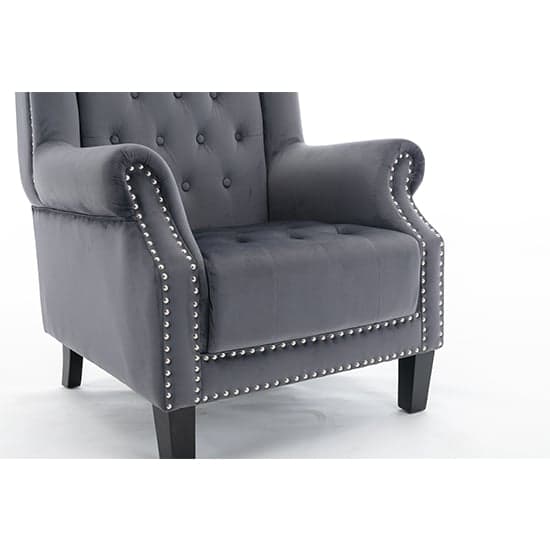 Trento Tall Upholstered Velvet Porter Chair In Grey_17