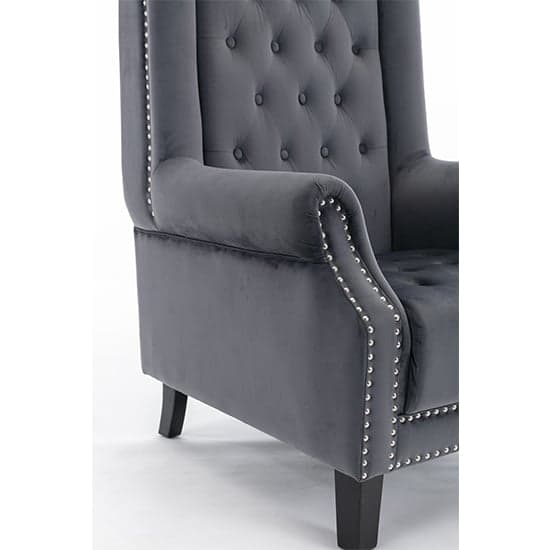 Trento Tall Upholstered Velvet Porter Chair In Grey_18