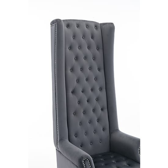 Trento Tall Upholstered Velvet Porter Chair In Grey_19