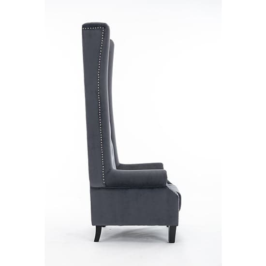 Trento Tall Upholstered Velvet Porter Chair In Grey_9