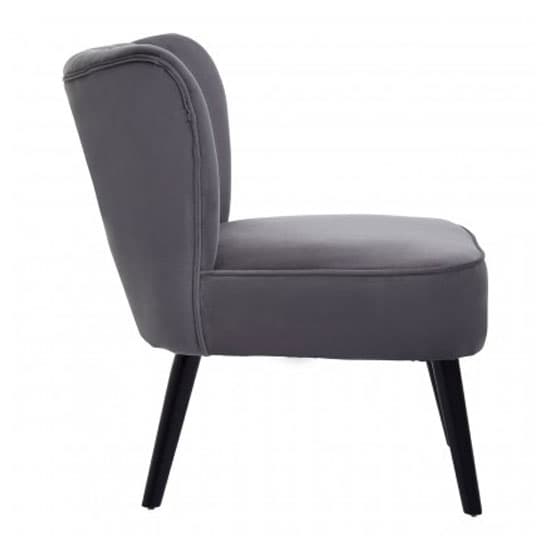 Trento Upholstered Velvet Accent Chair In Grey_3