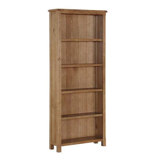 Trevino Tall Bookcase In Oak With 4 Shelves_2