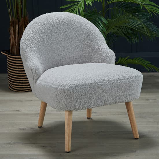 Trevor Boucle Fabric Accent Chair In Grey_1