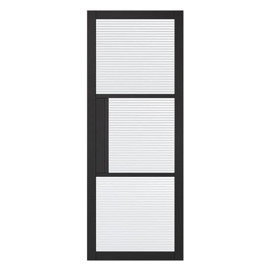 Tribeca Reeded Glazed 1981mm x 762mm Internal Door In Black_2