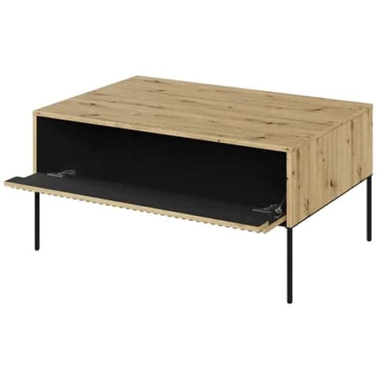 Trier Wooden Coffee Table With 1 Drawer In Artisan Oak_2