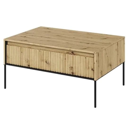 Trier Wooden Coffee Table With 1 Drawer In Artisan Oak_1