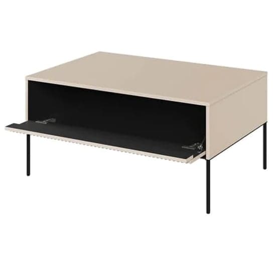 Trier Wooden Coffee Table With 1 Drawer In Beige_3