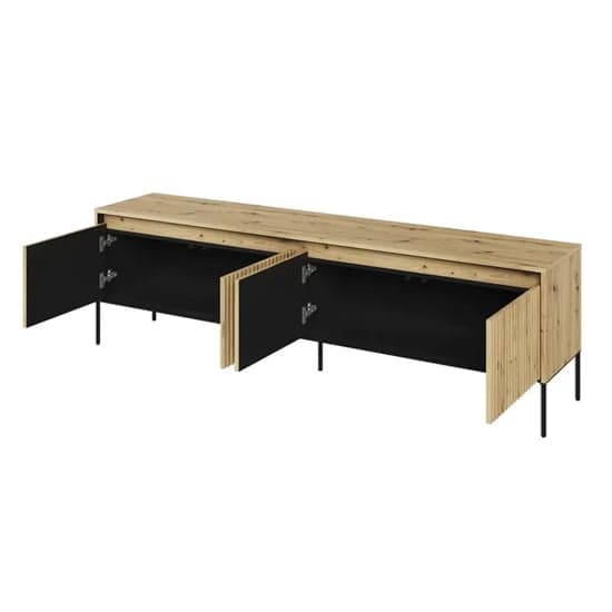 Trier Wooden TV Stand Large With 4 Doors In Artisan Oak_2