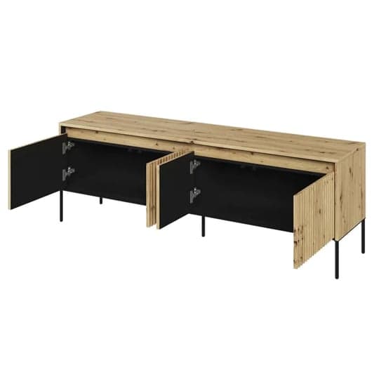 Trier Wooden TV Stand Small With 4 Doors In Artisan Oak_3