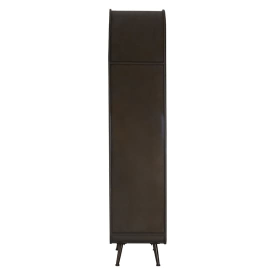 Trigona Tall Natural Wooden Shelving Unit With Black Frame Furniture