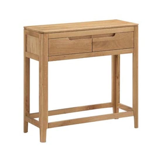 Trimble Large Console Table In Oak With 2 Drawers_2