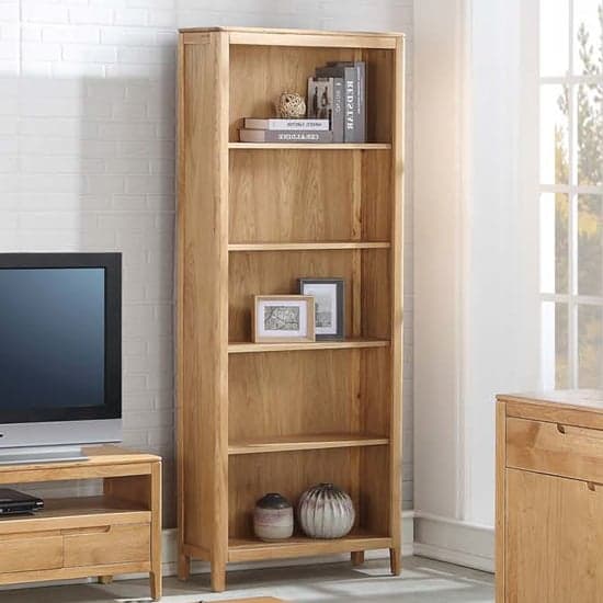 Trimble Tall Bookcase In Oak With 4 Shelves_1