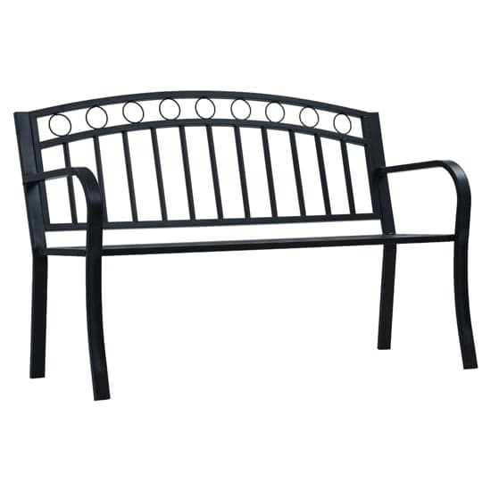 Trisha Steel Garden Seating Bench In Black_1