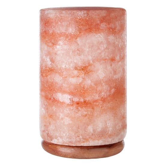 Trox Cylinder Design Salt Table Lamp In Orange_2