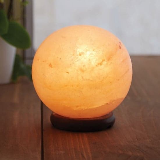 Trox Orb Design Salt Table Lamp In Orange_1