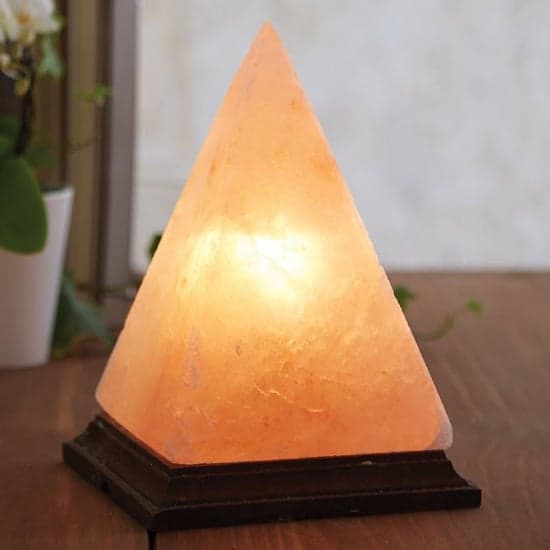 Trox Pyramid Design Salt Table Lamp In Orange_1